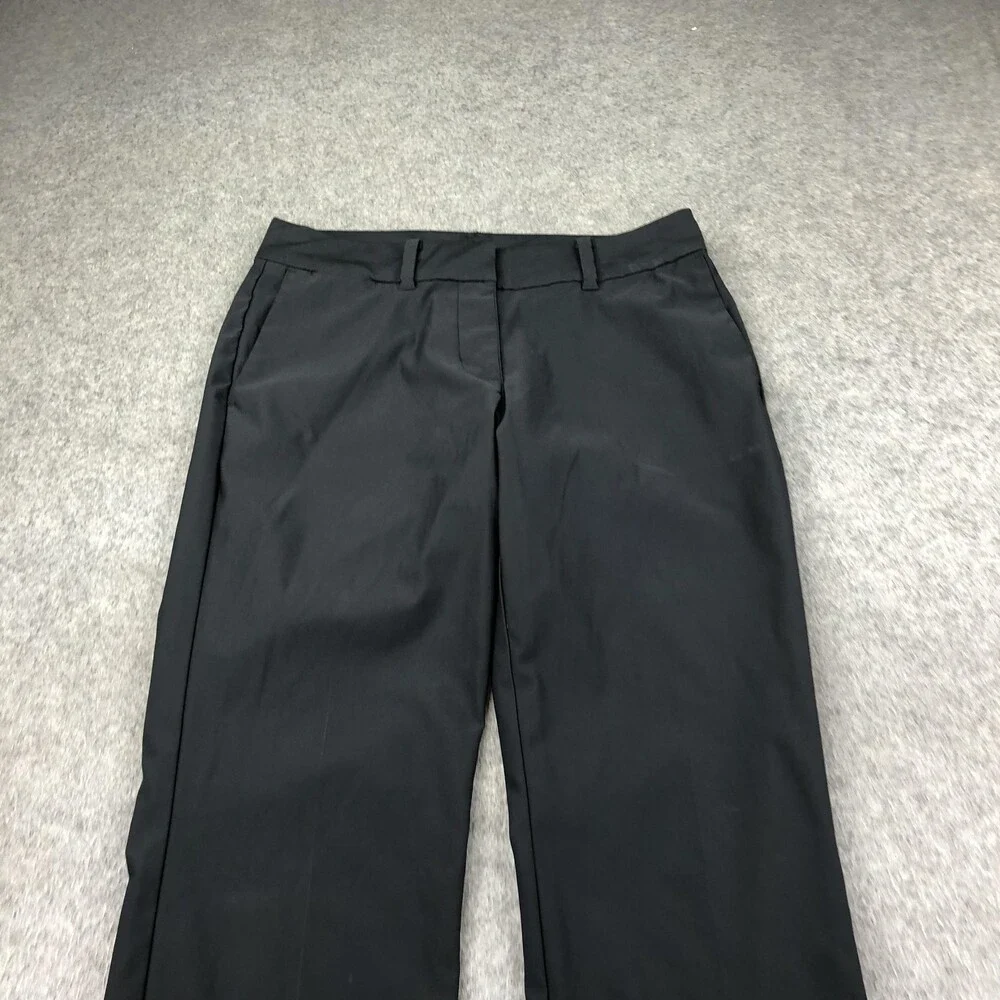 Nike Golf Pants Womens 6 Petite Black Straight Leg Dri-FIT Golf Khakis Sport